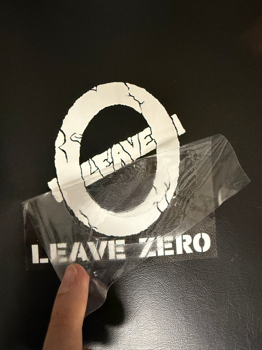 Original Leave Zero Movement Decal - Die-cut direct transfer decal